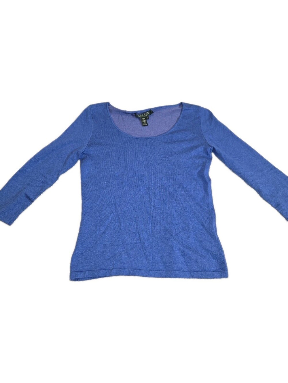 Lauren Ralph Lauren Petites Sz S Silk Blend Pullover Top Scoop Neck...